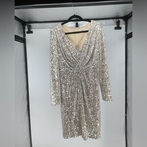 Elegant Sequin Dress in Silver